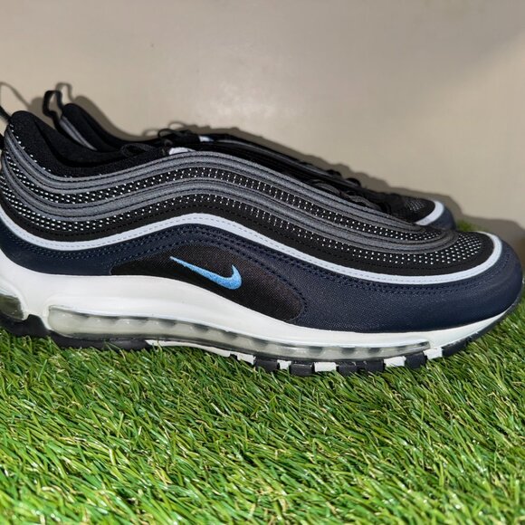 Nike Air Max 97 Black/Obsidian/Platinum/University Blue DQ3955-001 Men's 9.5 NEW